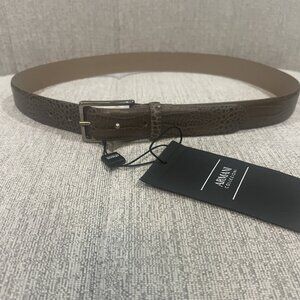 Men's Embellished Leather Belt S34 NWT